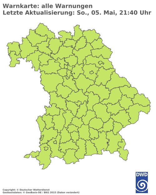 Aktuelle Wetterwarnungen für  Würzburg