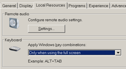 RDP Shortcut Keys